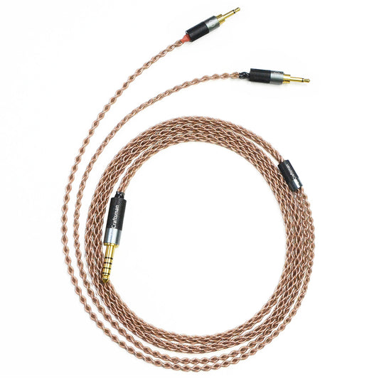 Dual 2.5mm 6N Single-Crystal Copper Headphone Upgrade Cable for OPPO PM-1, PM-2, HIFIMAN (Legacy Models)