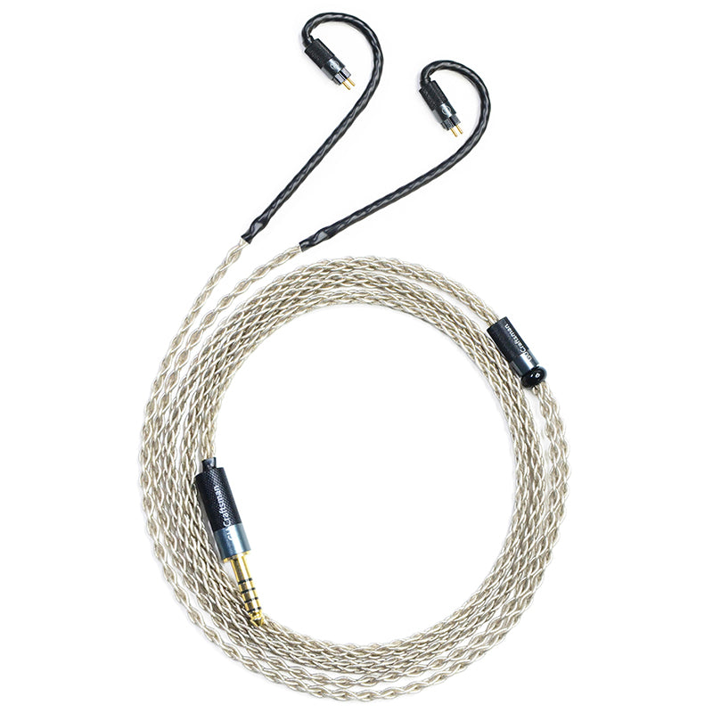 0.78mm 2-Pin 6N Single-Crystal Silver IEM Upgrade Cable for 64 Audio Solo, U4s, Volur, U12t, U18t, Vision Ears VE2, VE3.2, VE4.2, VE5, VE6, Astell&Kern STELLA, LUNA, XIO, NOVUS, AURA, ODYSSEY, Diana, Empire Ears Raven, VALKYRIE MKII, Triton, Odin2 MK