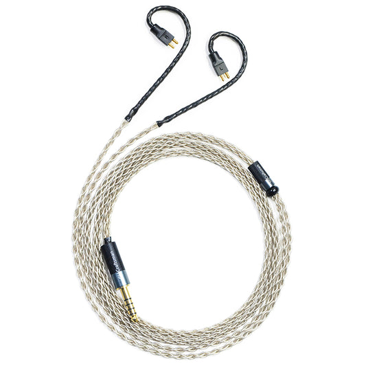 6N Single-Crystal Silver IEM Upgrade Cable for Fitear MH334, MH335DW, MH335ht, MH335ht, Private 223, Private 333, Aya, Custom, EST Custom, TITAN, Air, TG223, TG333, TG335