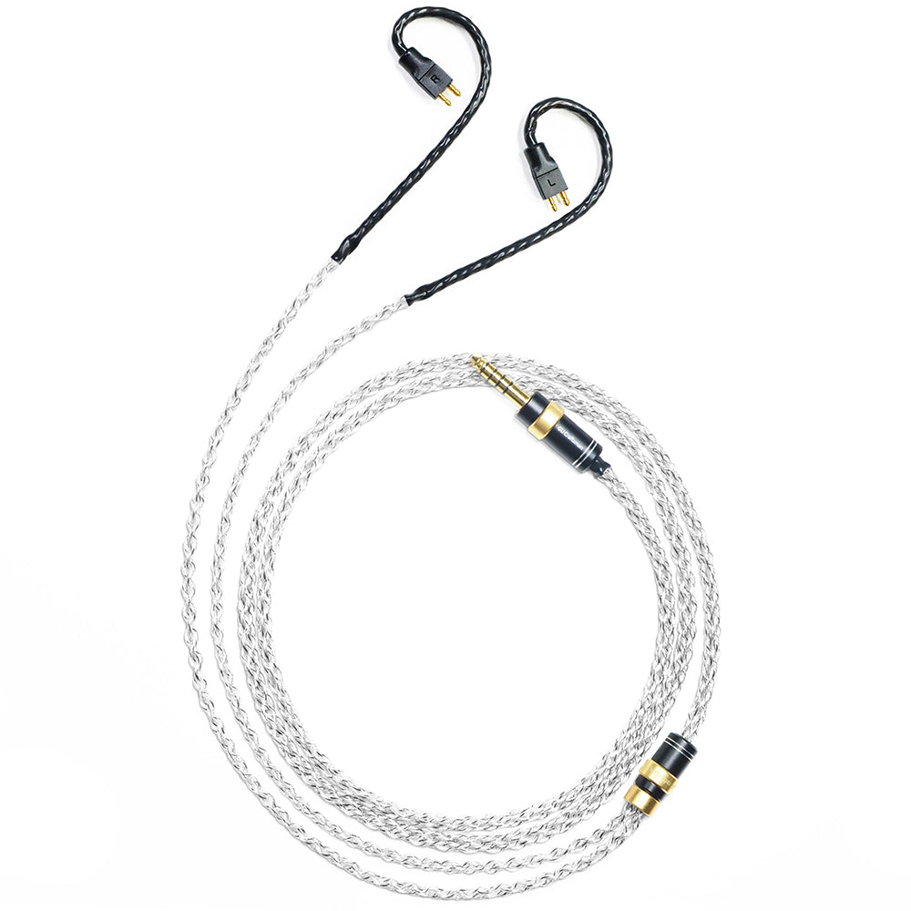 6N Single-Crystal Silver and Graphene Hybrid-Braided IEM Upgrade Cable for Fitear MH334, MH335DW, MH335ht, MH335ht, Private 223, Private 333, Aya, Custom, EST Custom, TITAN, Air, TG223, TG333, TG335