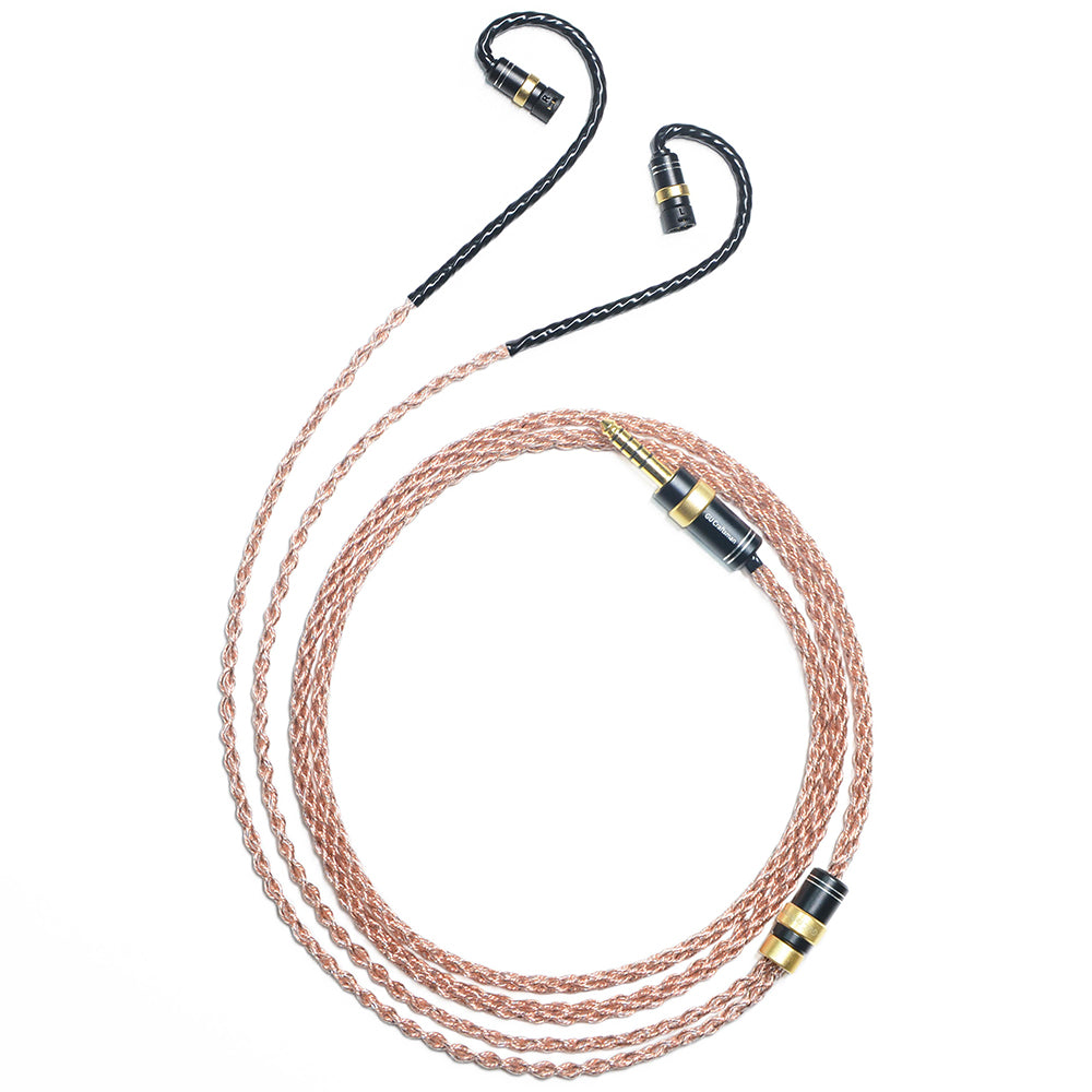 6N Single-Crystal Copper and Graphene Hybrid-Braided IEM Upgrade Cable for SENNHEISER IE8, IE8i, IE80, IE80S