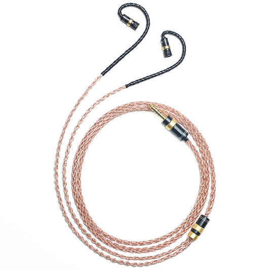 6N Single-Crystal Copper and Graphene Hybrid-Braided IEM Upgrade Cable for SENNHEISER IE8, IE8i, IE80, IE80S