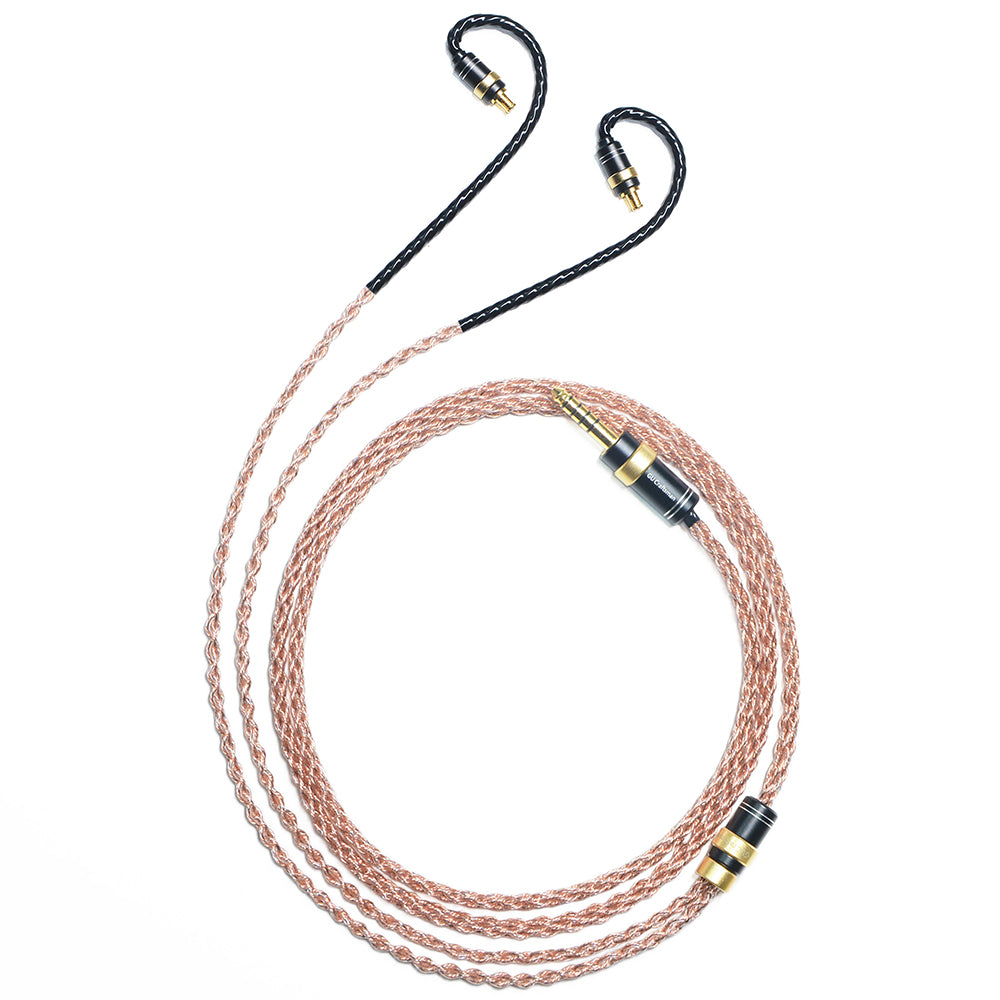 6N Single-Crystal Copper and Graphene Hybrid-Braided IEM Upgrade Cable for Audio-Technica ATH-LS300is, ATH-LS400is, ATH-LS200is, ATH-E70, ATH-E50, ATH-E40, ATH-LS70is