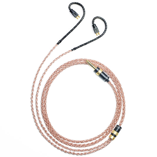 6N Single-Crystal Copper and Graphene Hybrid-Braided IEM Upgrade Cable for Fitear MH334, MH335DW, MH335ht, MH335ht, Private 223, Private 333, Aya, Custom, EST Custom, TITAN, Air, TG223, TG333, TG335