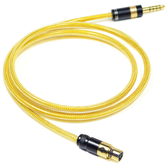 3-Pin Mini XLR 6N Silver-Plated Oxygen-Free Copper Headpnone Upgrade Cable with Metal Shielding Layer for Beyerdynamic DT990 PROX, DT770 PROX, DT700 PROX, DT900 PROX, DT1770 PRO MKII, DT1990 PRO MKII