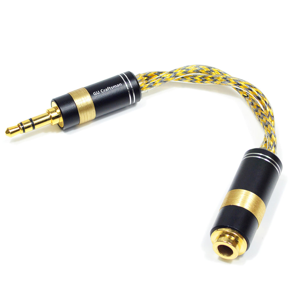 6N Silver-Plated Oxygen-Free Copper Adapter Cable with Metal Shielding Layer, High-Fidelity 2.5mm/3.5mm/4.4mm Audio Converter