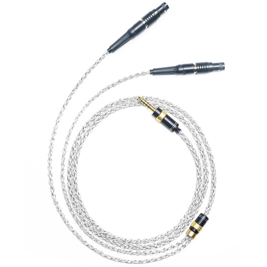 6N Single-Crystal Silver and Graphene Hybrid-Braided Headphone Upgrade Cable for Focal Utopia