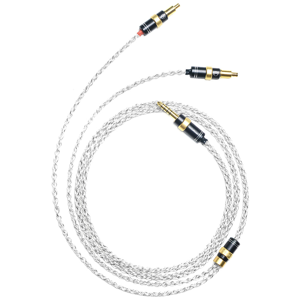 6N Single-Crystal Silver and Graphene Hybrid-Braided Headphone Upgrade Cable for Audio-Technica ATH-AWAS, ATH-AWKT, ATH-MSR7B, ATH-ESW990H, ATH-ESW950, ATH-AP2000Ti, ATH-AWKG, ATH-L5000, ATH-SR9, ATH-ADX5000, ATH-WP900