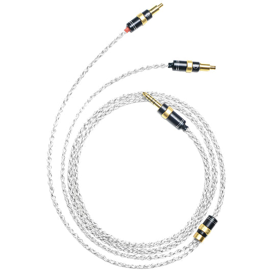 6N Single-Crystal Silver and Graphene Hybrid-Braided Headphone Upgrade Cable for Audio-Technica ATH-AWAS, ATH-AWKT, ATH-MSR7B, ATH-ESW990H, ATH-ESW950, ATH-AP2000Ti, ATH-AWKG, ATH-L5000, ATH-SR9, ATH-ADX5000, ATH-WP900