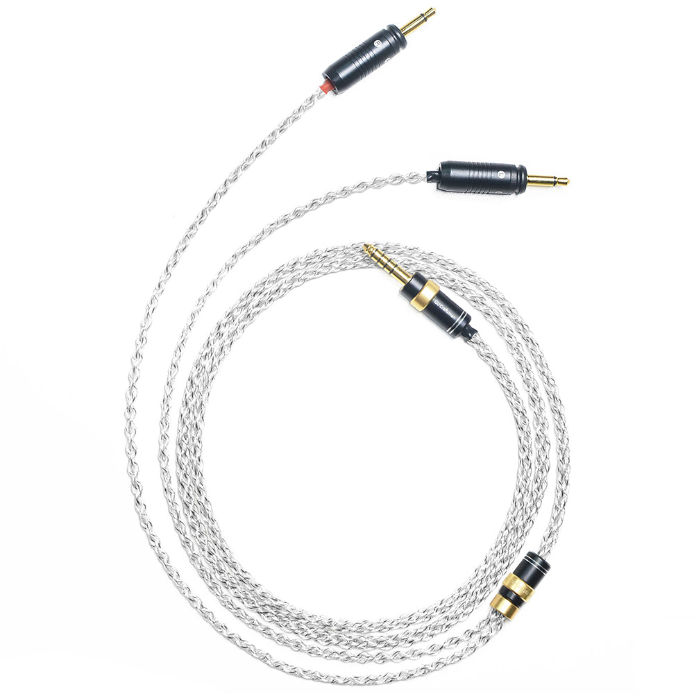 6N Single-Crystal Silver and Graphene Hybrid-Braided Headphone Upgrade Cable for Focal Elegia, Clear, Stellia, Elear, ClearPro MG, Celestee, Radiance, Clear MG
