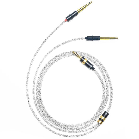 6N Single-Crystal Silver and Graphene Hybrid-Braided Headphone Upgrade Cable for MEZE LIRIC 2, POET, 109 PRO, 105 SILVA, 105 AER, STRADA, 99 Classics, 99 Neo, 99 Noir