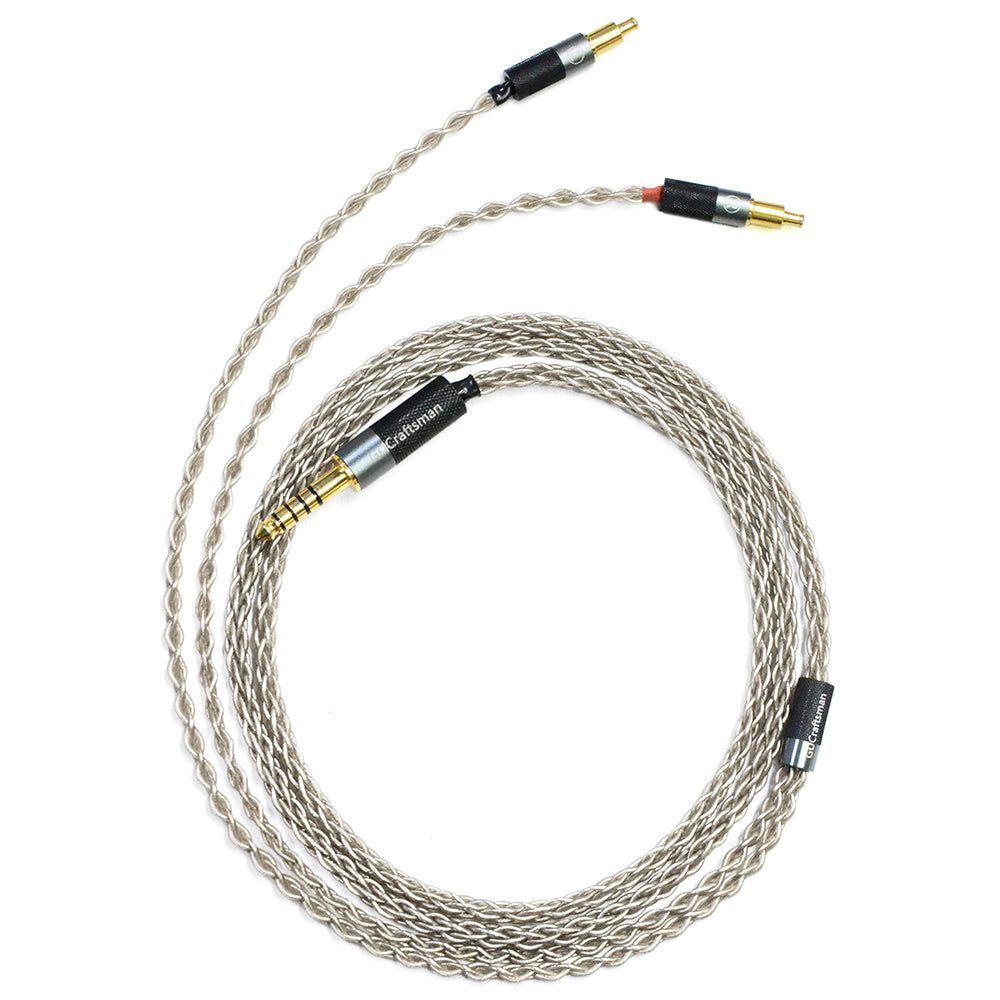 6N Single-Crystal Silver Headphone Upgrade Cable for Audio-Technica ATH-AWAS, ATH-AWKT, ATH-MSR7B, ATH-ESW990H, ATH-ESW950, ATH-AP2000Ti, ATH-AWKG, ATH-L5000, ATH-SR9, ATH-ADX5000, ATH-WP900