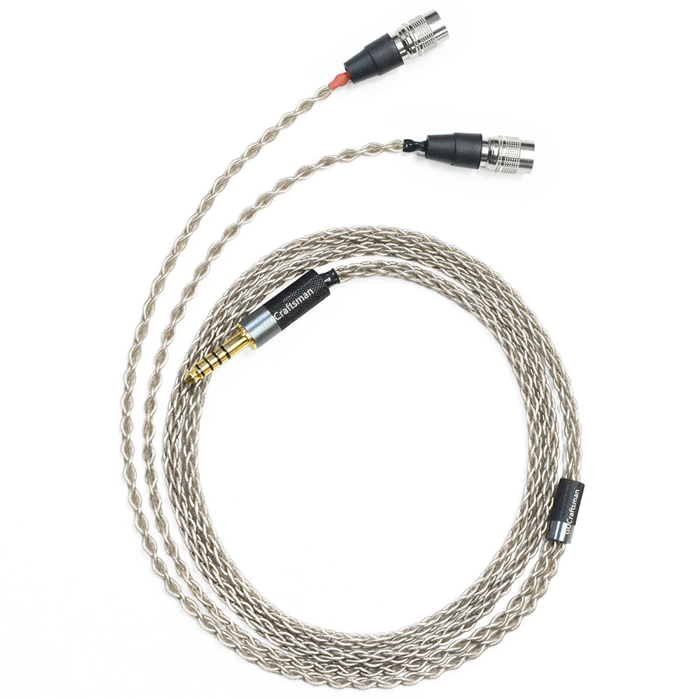 6N Single-Crystal Silver Headphone Upgrade Cable for Dan Clark Aeon 2, AEON 2 Noire, AEON RT, STEALTH, EXPANSE, E3, NOIRE X, NOIRE XO, Aeon 2 Closed, ETHER C Flow, ETHER 2