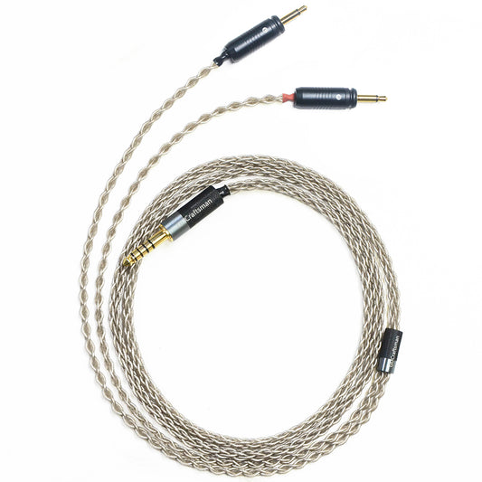 6N Single-Crystal Silver Headphone Upgrade Cable for Focal Elegia, Clear, Stellia, Elear, ClearPro MG, Celestee, Radiance, Clear MG