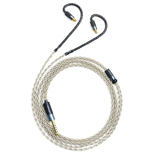 6N Single-Crystal Silver IEM Upgrade Cable for Audio-Technica ATH-LS300is, ATH-LS400is, ATH-LS200is, ATH-E70, ATH-E50, ATH-E40, ATH-LS70is