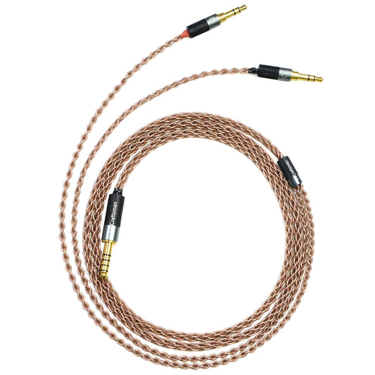 6N Single-Crystal Copper Headphone Upgrade Cable for Beyerdynamic T1, T1 Ⅱ, T1 Ⅲ, T5 Ⅱ, T5 Ⅲ, Amiron home, Denon AH-D9200, Astell&Kern AK T1P, AK T5P
