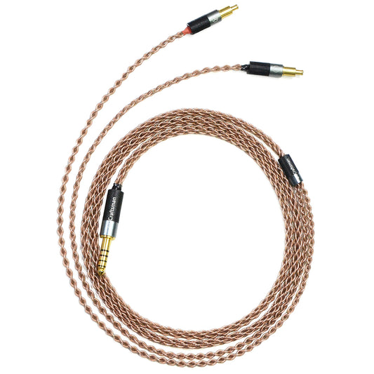 6N Single-Crystal Copper Headphone Upgrade Cable for Audio-Technica ATH-AWAS, ATH-AWKT, ATH-MSR7B, ATH-ESW990H, ATH-ESW950, ATH-AP2000Ti, ATH-AWKG, ATH-L5000, ATH-SR9, ATH-ADX5000, ATH-WP900