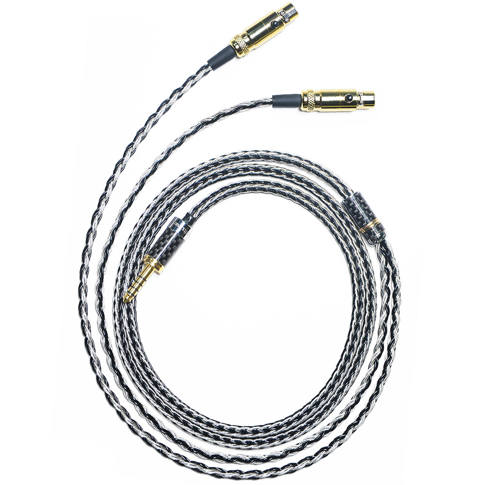 7N Single Crystal Silver&Copper Hybrid Braided Headphone Upgrade Cable for Audeze LCD-X, LCD-XC, LCD-3, LCD-5, LCD-MX4, MM-500, GRADO HP100 SE, Signature S750, Kennerton Thekk, Vali, MEZE EMPYREAN II, Elite