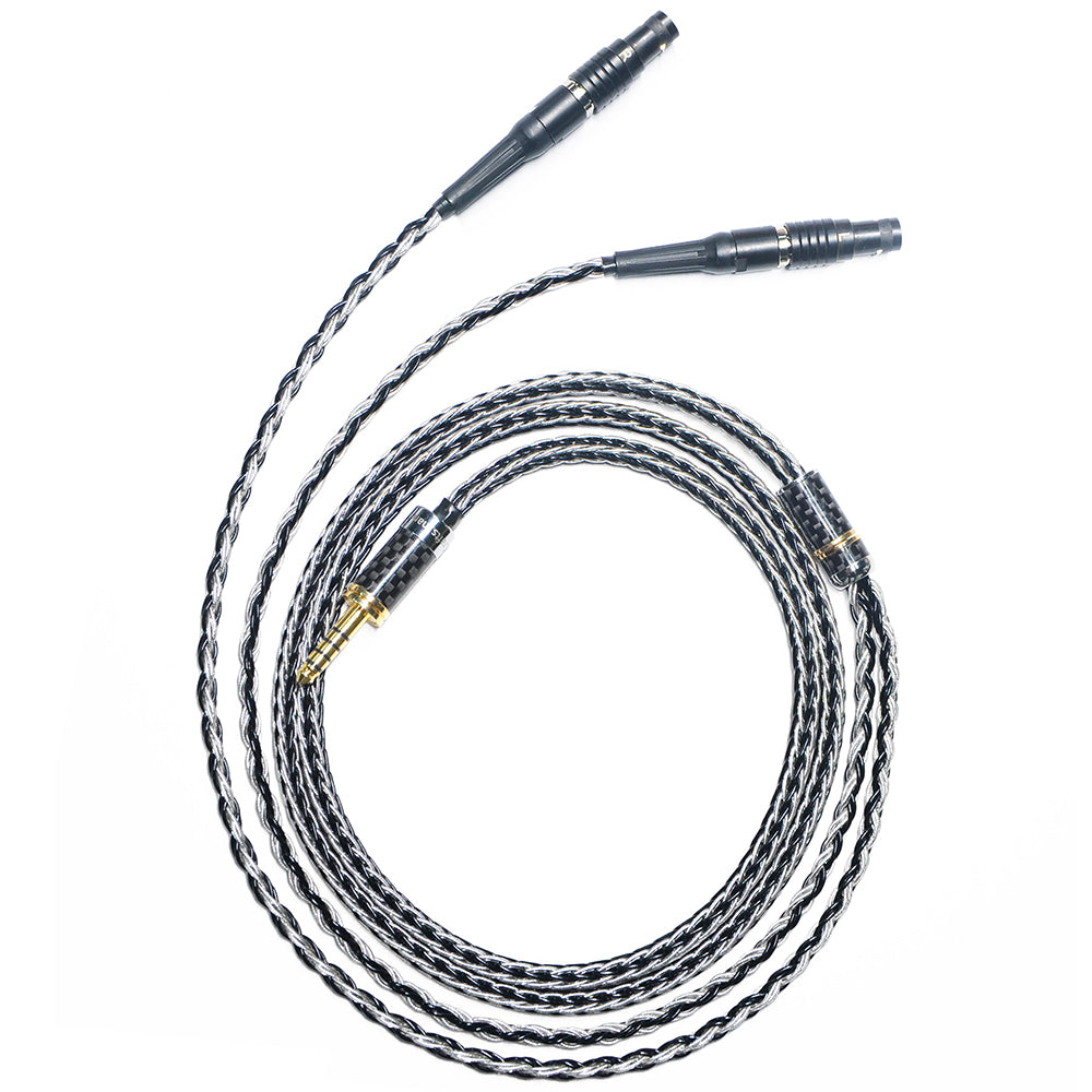 7N Single Crystal Silver&Copper Hybrid Braided Headphone Upgrade Cable for Focal Utopia