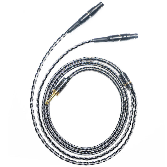 7N Single Crystal Silver&Copper Hybrid Braided Headphone Upgrade Cable for Focal Utopia