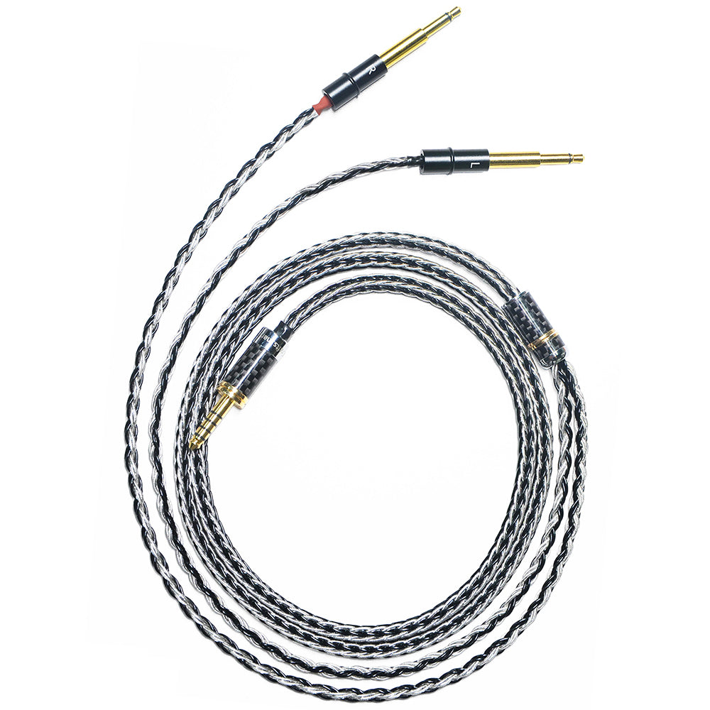 7N Single Crystal Silver&Copper Hybrid Braided Headphone Upgrade Cable for for MEZE LIRIC 2, POET, 109 PRO, 105 SILVA, 105 AER, STRADA, 99 Classics, 99 Neo, 99 Noir