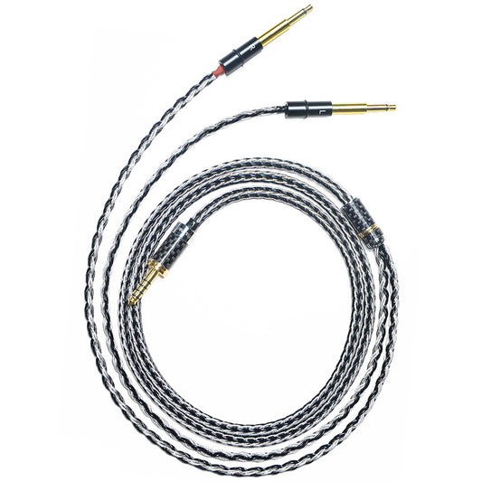 7N Single Crystal Silver&Copper Hybrid Braided Headphone Upgrade Cable for for MEZE LIRIC 2, POET, 109 PRO, 105 SILVA, 105 AER, STRADA, 99 Classics, 99 Neo, 99 Noir