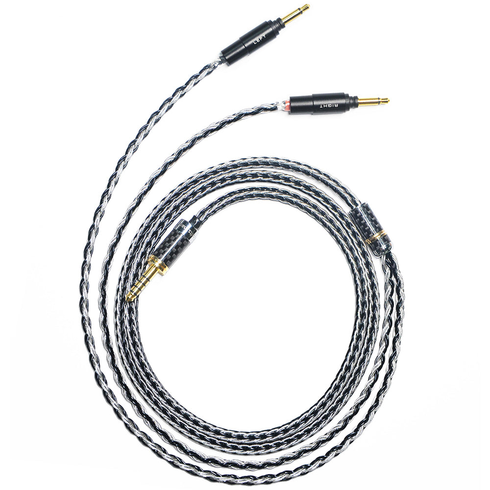 7N Single Crystal Silver&Copper Hybrid Braided Headphone Upgrade Cable for Yamaha YH-5000SE, YH-4000, YH-C3000