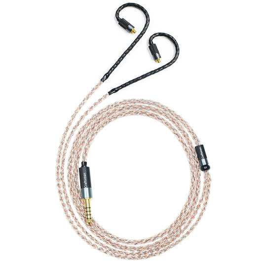 MMCX 5N Oxygen-Free Copper and Graphene Hybrid-Braided IEM Upgrade Cable for SHURE SE846, SE535, Beyerdynamic DT 70 IE, DT 71 IE, DT 72 IE, DT 73 IE, Astell&Kern AK T9iE, AK T8iE Mk II, AK T8iE, Campfire Audio Iris, Grand Luna, Clara, Astrolith, Stel