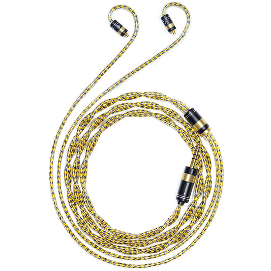 MMCX 6N Silver-Plated Oxygen-Free Copper with Metal Shielding Layer IEM Upgrade Cable for SHURE SE846, SE535, Beyerdynamic DT 70 IE, DT 71 IE, DT 72 IE, DT 73 IE, Astell&Kern AK T9iE, AK T8iE Mk II, AK T8iE, Campfire Audio Iris, Grand Luna, Clara, As