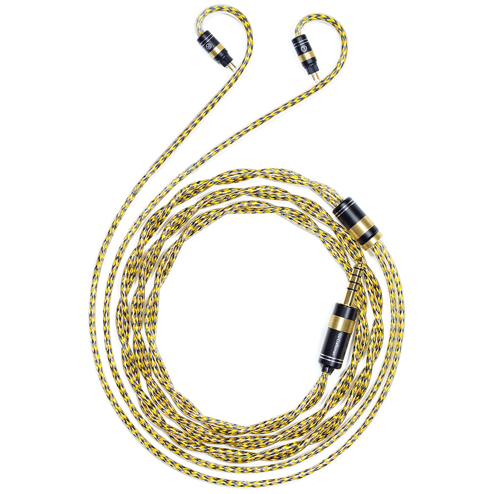 0.78mm 2-Pin 6N Silver-Plated Oxygen-Free Copper with Metal Shielding Layer IEM Upgrade Cable for 64 Audio Solo, U4s, Volur, U12t, U18t, Vision Ears VE2, VE3.2, VE4.2, VE5, VE6, Astell&Kern STELLA, LUNA, XIO, NOVUS, AURA, ODYSSEY, Diana, Empire Ears 
