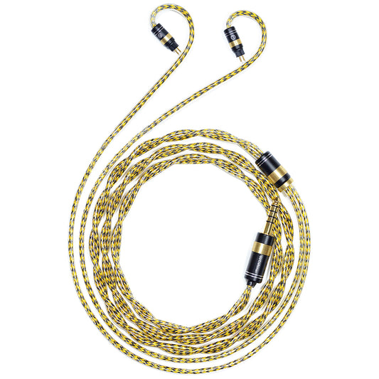 0.78mm 2-Pin 6N Silver-Plated Oxygen-Free Copper with Metal Shielding Layer IEM Upgrade Cable for 64 Audio Solo, U4s, Volur, U12t, U18t, Vision Ears VE2, VE3.2, VE4.2, VE5, VE6, Astell&Kern STELLA, LUNA, XIO, NOVUS, AURA, ODYSSEY, Diana, Empire Ears 