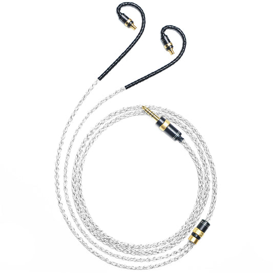 6N Single-Crystal Silver and Graphene Hybrid-Braided IEM Upgrade Cable for Audio-Technica ATH-LS300is, ATH-LS400is, ATH-LS200is, ATH-E70, ATH-E50, ATH-E40, ATH-LS70is