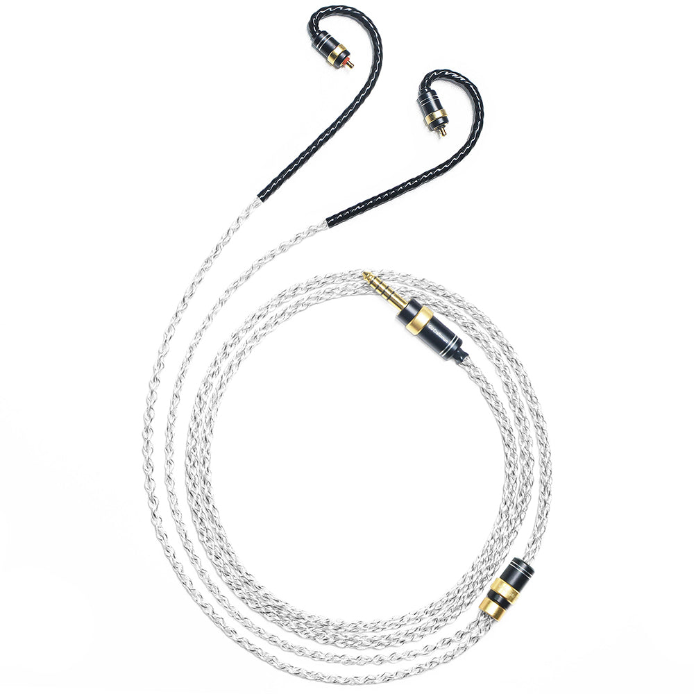 IPX Connector 6N Single-Crystal Silver and Graphene Hybrid-Braided IEM Upgrade Cable for Ultimate Ears UE250, UE350, UE150, UE PREMIER PRO, UE LIVE PRO, UE18+PRO, UE RR+ PRO, UE6+ PRO, 64 Audio Aspire 1/2/3/4