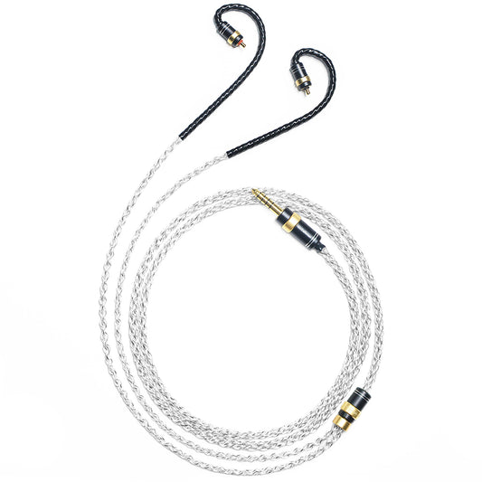 IPX Connector 6N Single-Crystal Silver and Graphene Hybrid-Braided IEM Upgrade Cable for Ultimate Ears UE250, UE350, UE150, UE PREMIER PRO, UE LIVE PRO, UE18+PRO, UE RR+ PRO, UE6+ PRO, 64 Audio Aspire 1/2/3/4