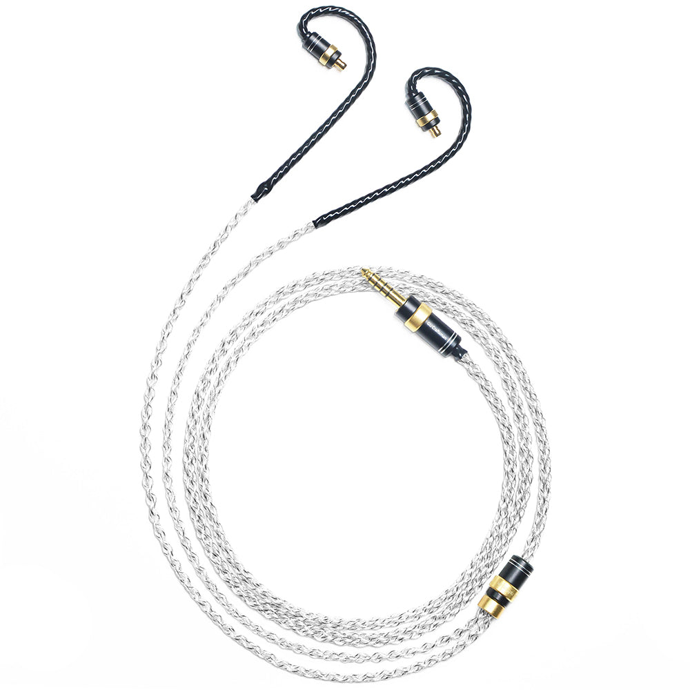 6N Single-Crystal Silver and Graphene Hybrid-Braided IEM Upgrade Cable for Acoustune HS3000, HS1750CU, HS1900X, HS2000 MKIII, HSX1001, Madoo Typ622, HS1670SS, HS1790Tl, HS1300SS, HS1650CU, HS1655CU