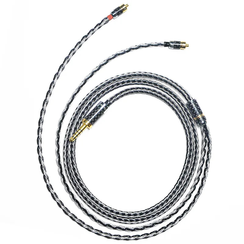 MMCX 7N Single Crystal Silver&Copper Hybrid Braided IEM Upgrade Cable for SHURE SE846, SE535, Beyerdynamic DT 70 IE, DT 71 IE, DT 72 IE, DT 73 IE, Astell&Kern AK T9iE, AK T8iE Mk II, AK T8iE, Campfire Audio Iris, Grand Luna, Clara, Astrolith, Stellar