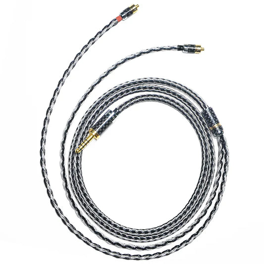MMCX 7N Single Crystal Silver&Copper Hybrid Braided IEM Upgrade Cable for SHURE SE846, SE535, Beyerdynamic DT 70 IE, DT 71 IE, DT 72 IE, DT 73 IE, Astell&Kern AK T9iE, AK T8iE Mk II, AK T8iE, Campfire Audio Iris, Grand Luna, Clara, Astrolith, Stellar