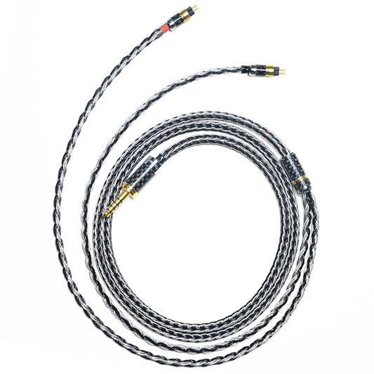 0.78mm 2-Pin 7N Single Crystal Silver&Copper Hybrid Braided IEM Upgrade Cable for 64 Audio Solo, U4s, Volur, U12t, U18t, Vision Ears VE2, VE3.2, VE4.2, VE5, VE6, Astell&Kern STELLA, LUNA, XIO, NOVUS, AURA, ODYSSEY, Diana, Empire Ears Raven, VALKYRIE 
