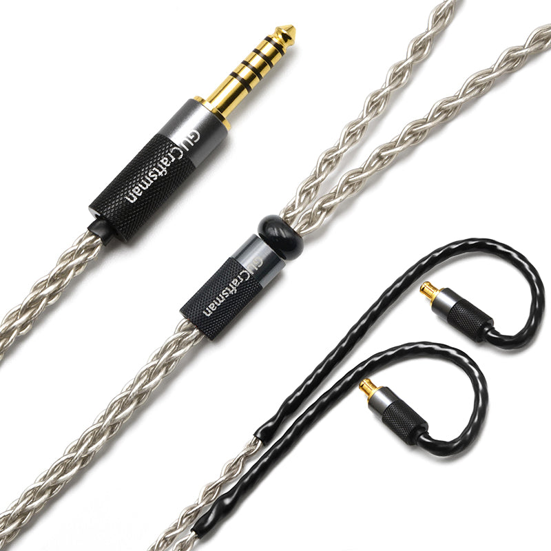 6N Single-Crystal Silver IEM Upgrade Cable for Audio-Technica ATH-LS300is, ATH-LS400is, ATH-LS200is, ATH-E70, ATH-E50, ATH-E40, ATH-LS70is