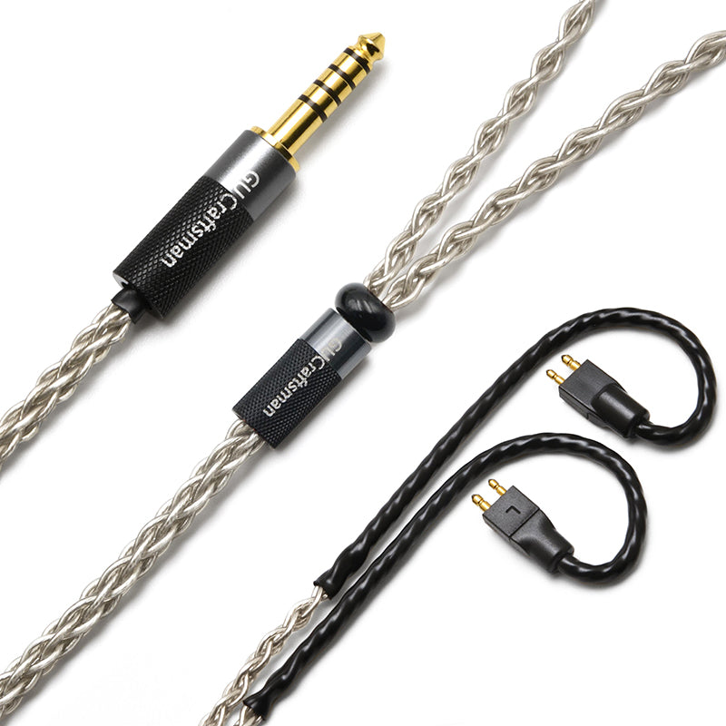6N Single-Crystal Silver IEM Upgrade Cable for Fitear MH334, MH335DW, MH335ht, MH335ht, Private 223, Private 333, Aya, Custom, EST Custom, TITAN, Air, TG223, TG333, TG335