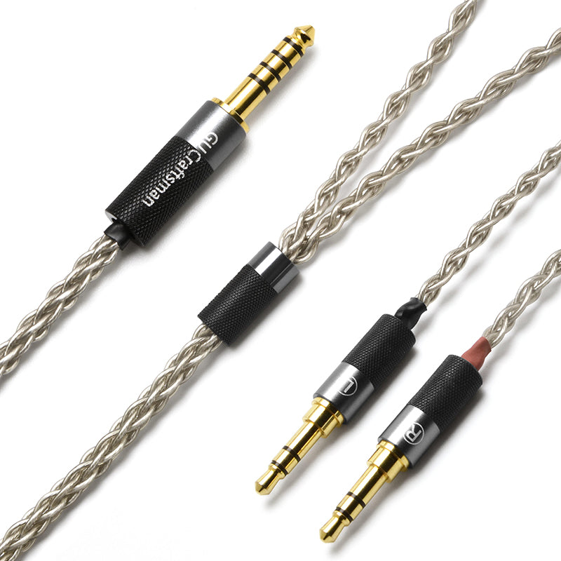 6N Single-Crystal Silver Headphone Upgrade Cable for Beyerdynamic T1, T1 Ⅱ, T1 Ⅲ, T5 Ⅱ, T5 Ⅲ, Amiron home, Denon AH-D9200, Astell&Kern AK T1P, AK T5P