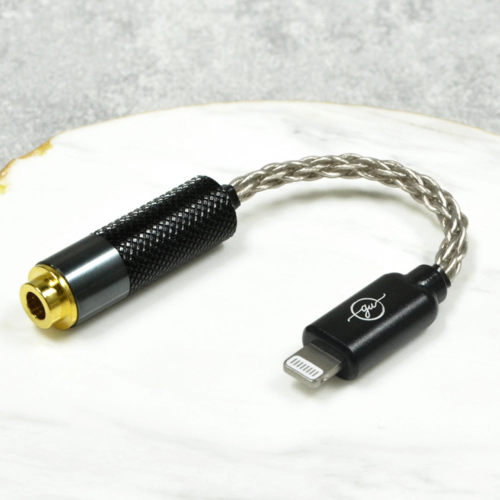 6N Single-Crystal Silver Lightning to 2.5mm/3.5mm/4.4mm Female Adapter Cable for iPhone 14 and Earlier Models