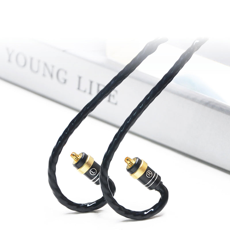 MMCX 6N Single-Crystal Copper and Graphene Hybrid-Braided IEM Upgrade Cable for SHURE SE846, SE535, Beyerdynamic DT 70 IE, DT 71 IE, DT 72 IE, DT 73 IE, Astell&Kern AK T9iE, AK T8iE Mk II, AK T8iE, Campfire Audio Iris, Grand Luna, Clara, Astrolith, S