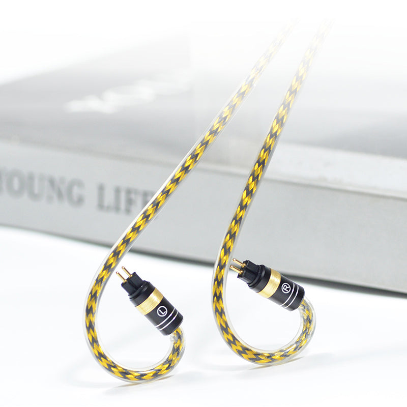0.78mm 2-Pin 6N Silver-Plated Oxygen-Free Copper with Metal Shielding Layer IEM Upgrade Cable for 64 Audio Solo, U4s, Volur, U12t, U18t, Vision Ears VE2, VE3.2, VE4.2, VE5, VE6, Astell&Kern STELLA, LUNA, XIO, NOVUS, AURA, ODYSSEY, Diana, Empire Ears 