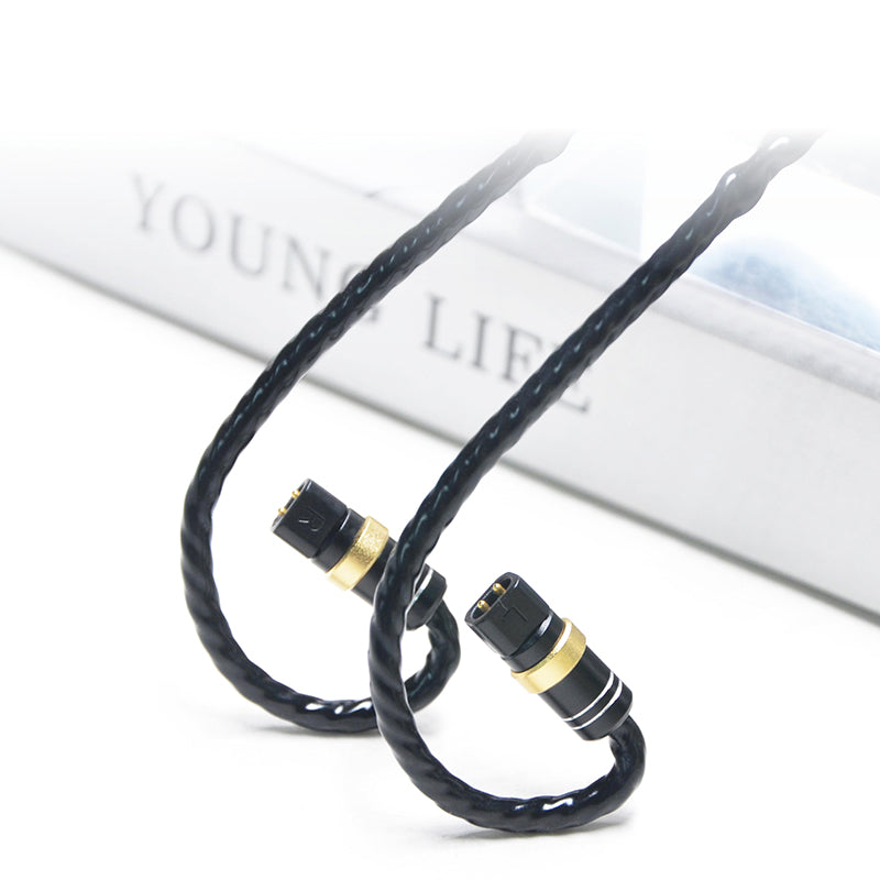 6N Single-Crystal Silver and Graphene Hybrid-Braided IEM Upgrade Cable for QDC Anole V14, Anole VX, Anole V6, Gemini, Tiger, Folk, Debut, V3 II, 8Pro, 4Pro, Dmagic 3D, Fusion, Live, HiFi, MASTER