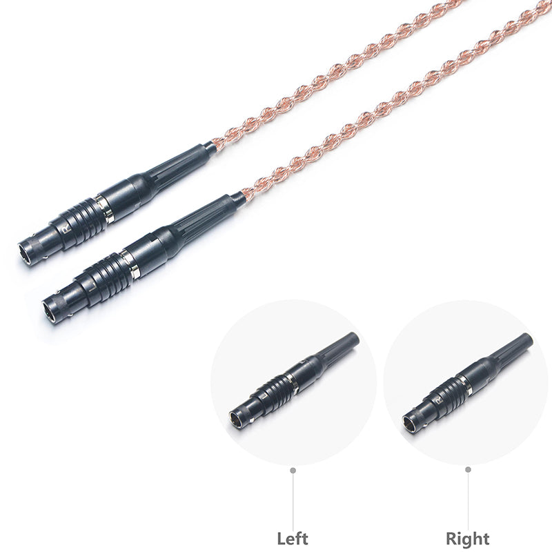 6N Single-Crystal Copper and Graphene Hybrid-Braided Headphone Upgrade Cable for Focal Utopia
