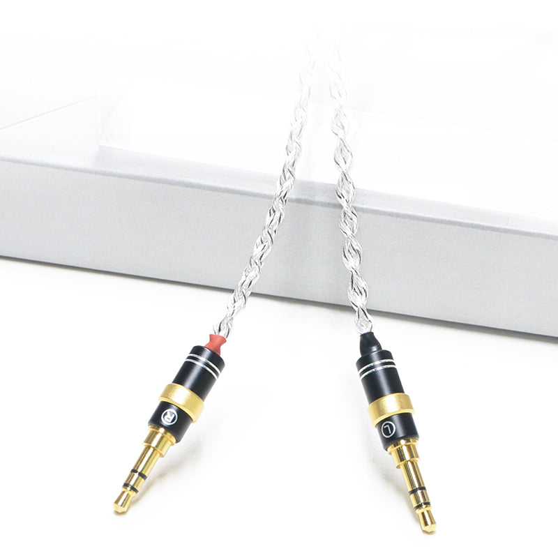 6N Single-Crystal Silver and Graphene Hybrid-Braided Headphone Upgrade Cable for Beyerdynamic T1, T1 Ⅱ, T1 Ⅲ, T5 Ⅱ, T5 Ⅲ, Amiron home, Denon AH-D9200, Astell&Kern AK T1P, AK T5P