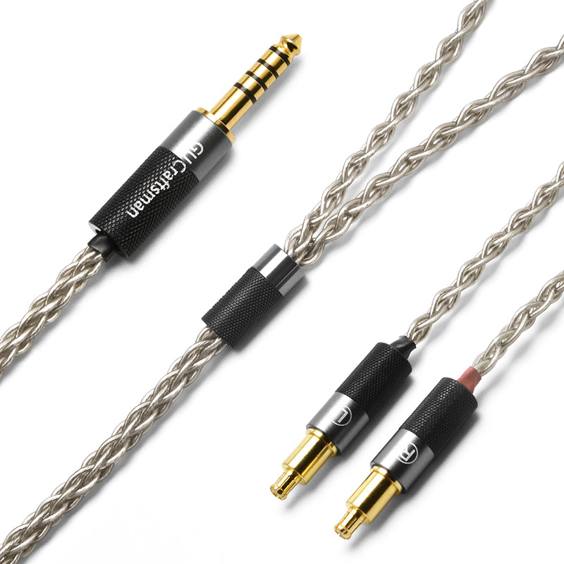 6N Single-Crystal Silver Headphone Upgrade Cable for Audio-Technica ATH-AWAS, ATH-AWKT, ATH-MSR7B, ATH-ESW990H, ATH-ESW950, ATH-AP2000Ti, ATH-AWKG, ATH-L5000, ATH-SR9, ATH-ADX5000, ATH-WP900