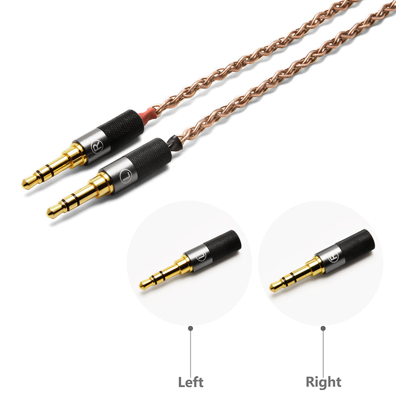 6N Single-Crystal Copper Headphone Upgrade Cable for Beyerdynamic T1, T1 Ⅱ, T1 Ⅲ, T5 Ⅱ, T5 Ⅲ, Amiron home, Denon AH-D9200, Astell&Kern AK T1P, AK T5P
