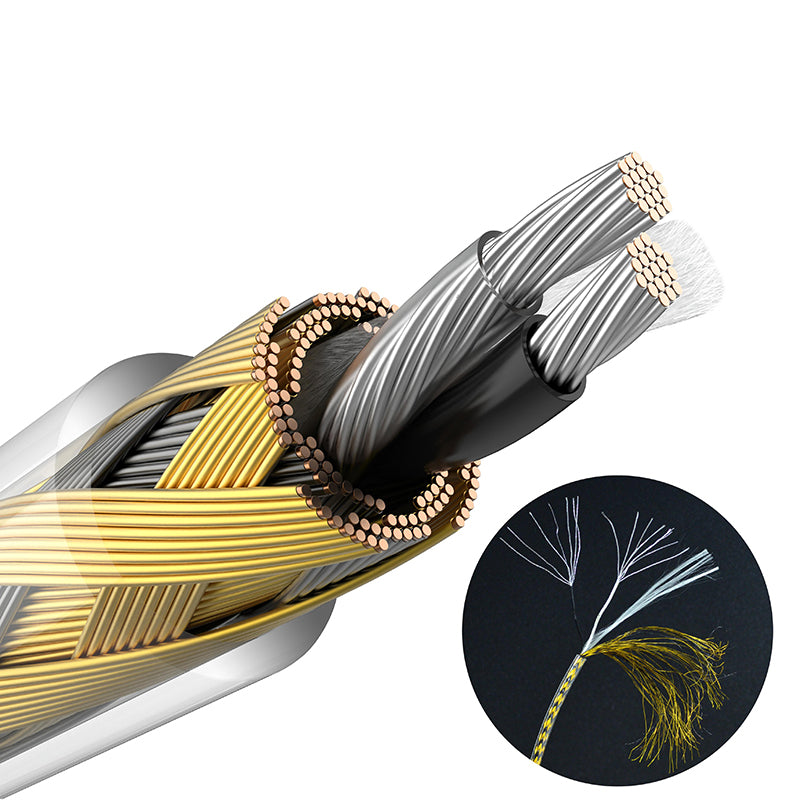 6N Silver-Plated Oxygen-Free Copper Adapter Cable with Metal Shielding Layer, High-Fidelity 2.5mm/3.5mm/4.4mm Audio Converter